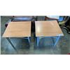 Image 2 : PAIR OF METAL BASE ENDTABLES