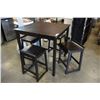 Image 1 : ESPRESSO DINING TABLE WITH 4 BENTWOOD STOOLS