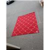 Image 1 : RED AREA CARPET 5 FOOT 3 INCH X 6 FOOT 9 INCH