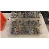 Image 2 : ORANGE 3 DRAWER ORGANIZER AND ACRYLIC ORGANIZER OF BEAD MAKING JEWELRY
