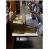 Image 1 : 3 TRAYS OF MASKS, TASK WIPES, PPE KITS. POTTERY DISHES AND POWER BARS, METAL PAILS AND COFFEE FILTER