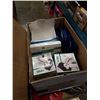 Image 2 : 3 TRAYS OF MASKS, TASK WIPES, PPE KITS. POTTERY DISHES AND POWER BARS, METAL PAILS AND COFFEE FILTER