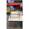 Image 2 : METAL WINE RACK AND 100 PIECES NEW JEWELRY, LEATHER NECKLACES, BRACELETS, EARRINGS ON DISPLAY RACK
