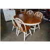 Image 1 : MODERN TABLE W/ HIDDEN LEAF AND 4 CHAIRS
