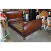 Image 1 : CARVED QUEENSIZE SLEIGH BED FRAME