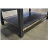 Image 3 : GREY COFFEE TABLE WITH BRASS ACCENTS