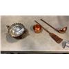 Image 1 : HAND HAMMERED COPPER BOWL WITH COPPER UTENSILS AND CUP