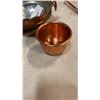 Image 3 : HAND HAMMERED COPPER BOWL WITH COPPER UTENSILS AND CUP