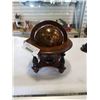 Image 2 : 2 SMALL WOOD GLOBES AND MINI WOOD HARP
