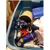 Image 2 : LARGE TOTE OF SEWING SERGER THREAD AND SUPPLIES