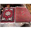 Image 1 : Two small hand-knotted Persian area rugs - approx. 19 1/2in x 27in & 24in x 16in