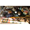 Image 1 : Group of assorted Ukrainian painted eggs, plates & jars