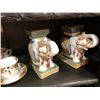 Image 2 : Group of English Bone China cups & saucers and 2 ceramic elephants - 16pcs.