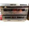 Image 2 : Two component JVC stereo system - receiver & cassette deck (comes w/ Dual CS 530 turn table & pair o