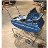 Image 1 : Vintage blue w/ chrome plating baby buggy