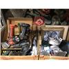Image 1 : Two boxes of misc. items - tools/ camping/ containers/ bungee cords etc. from the love show
