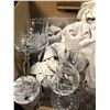 Image 2 : Two boxes of assorted crystal glasses & decanters from the love show