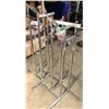 Image 1 : Two stainless steel clothing display stands adjustable from the love show