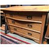 Image 1 : Canadiana bow front oak 3 drawer dresser