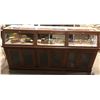 Image 2 : Vintage 8ft glass front wooden showcase display cabinet from the love show