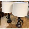 Image 1 : Pair of contemporary table lamps from the love show