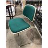 Image 2 : Retro green fabric chair w/ chrome legs (hero's bedroom) from the love show