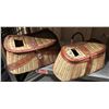 Image 1 : Two vintage wicker fisherman's creels from the love show