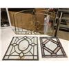 Image 1 : Group of 3 vintage leaded glass window panes from the love show