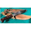 Image 1 : Western USA large hunting knife 9 in. blade w/ sheath & empty leather sheathÊ