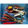 Image 1 : Box full of assorted pliers/ needle nose/ side cutters etc.