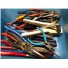 Image 2 : Box full of assorted pliers/ needle nose/ side cutters etc.