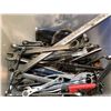 Image 1 : Box filled w/ assorted combination wrenches - brands include Armstrong/ GRAY