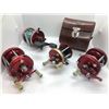 Image 2 : Group of 4 ABU Garcia Ambassadeur level-wind fishing reels - 3 Model 5000s & one small one w/ case (