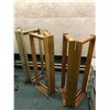 Image 1 : Group of 3 folding wooden fishing rod stands