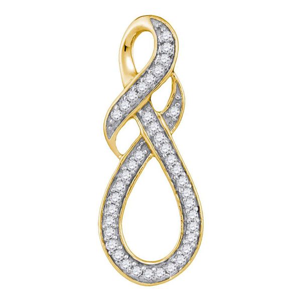 Diamond WrapaInfinity Pendant 1/5 Cttw 10kt Yellow Gold