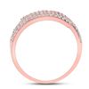 Image 4 : Diamond Right-Hand Fashion Ring 5/8 Cttw 14kt Rose Gold