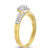 Image 3 : Diamond Bridal Wedding Ring Band Set 1/2 Cttw 10kt Yellow Gold