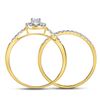 Image 4 : Diamond Bridal Wedding Ring Band Set 1/2 Cttw 10kt Yellow Gold