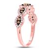 Image 3 : Brown Diamond Solitaire Ring 3/4 Cttw 14kt Rose Gold