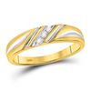 Image 3 : His Hers Diamond Heart Matching Wedding Set 3/8 Cttw 10kt Yellow Gold