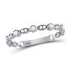 Image 1 : Diamond Classic Stackable Band Ring 1/6 Cttw 10kt White Gold