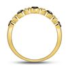 Image 4 : Brown Diamond Milgrain Dot Band Ring 1/8 Cttw 10kt Yellow Gold
