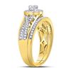 Image 3 : Diamond Twist Bridal Wedding Ring Band Set 1/2 Cttw 14kt Yellow Gold