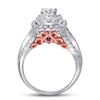 Image 3 : Diamond Bridal Wedding Ring Band Set 2 Cttw 14kt Two-tone Gold