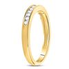 Image 3 : Channel-set Diamond Wedding Band 1/6 Cttw 14kt Yellow Gold