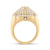 Image 3 : Mens Diamond Circle Cluster Ring 2-3/4 Cttw 10kt Yellow Gold