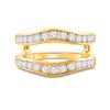 Image 2 : Diamond Wedding Wrap Ring Guard Enhancer 1 Cttw 14kt Yellow Gold