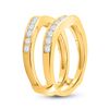 Image 3 : Diamond Wedding Wrap Ring Guard Enhancer 1 Cttw 14kt Yellow Gold