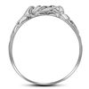 Image 2 : Sterling Silver Mens Diamond Cluster Nugget Ring 1/20 Cttw Sterling Silver