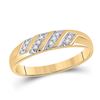 Image 3 : His Hers Diamond Solitaire Matching Wedding Set 1/3 Cttw 10kt Yellow Gold